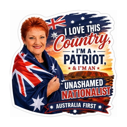 I Love This Country Pauline Speech Bubble-free stickers