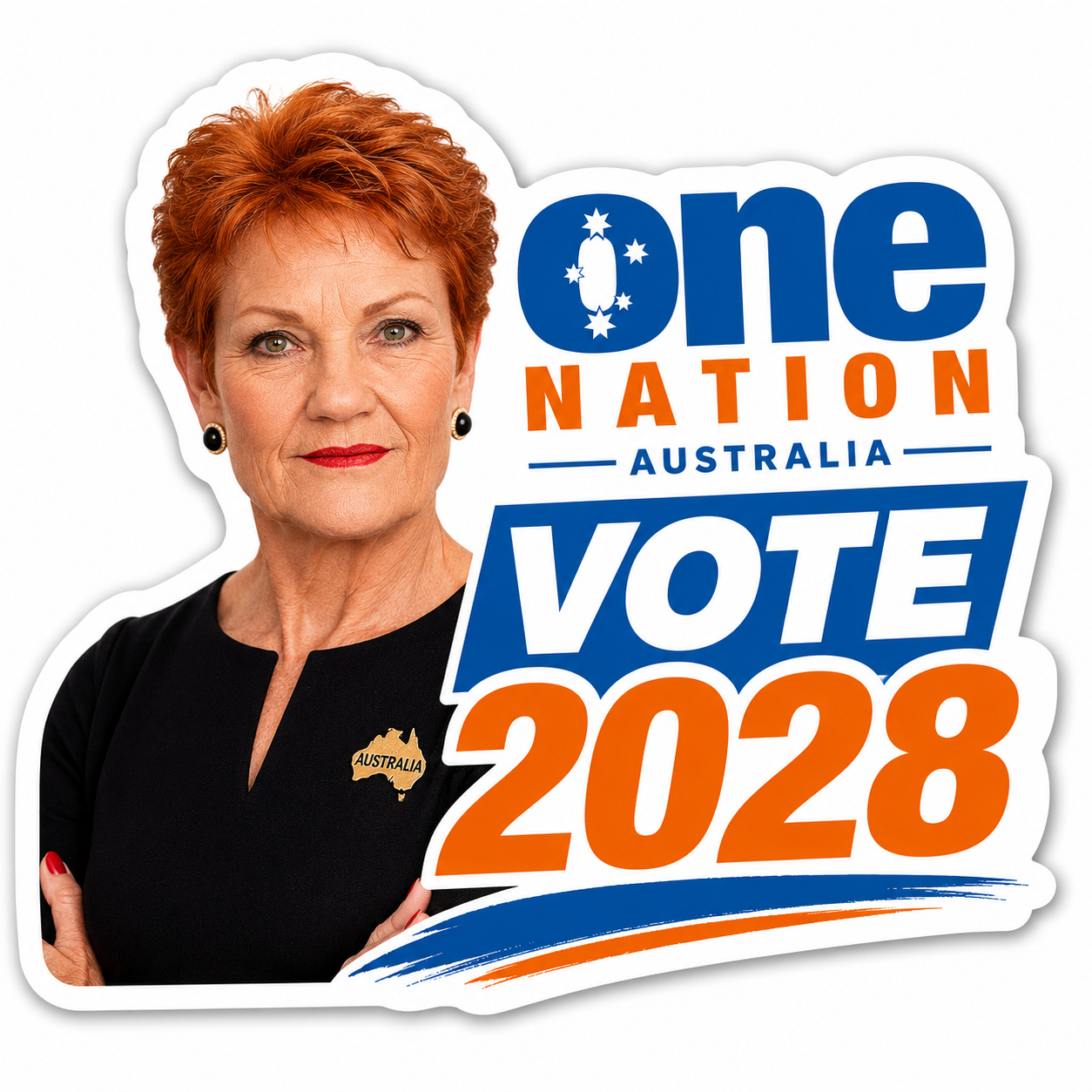 One Nation Vote 2028 Die-Cut Sticker - Bubble-free stickers